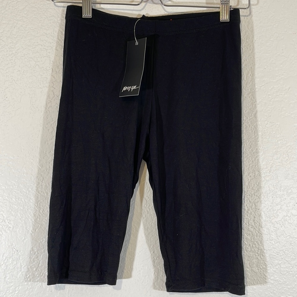 Nasty Gal Collection Basic Black Cycling Shorts Size 6 New - Picture 4 of 7
